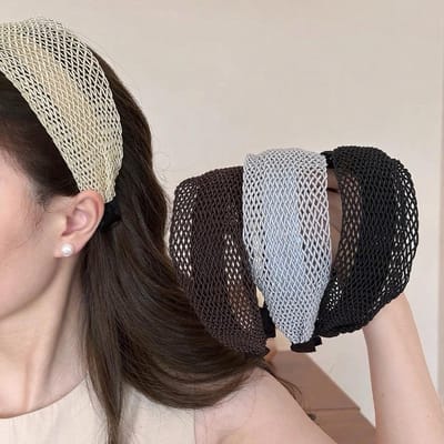 gevlochten haarband – dames diadeem in rotanlook –Boheemse stijl - Opengewerkte gevlochten haarband voor dames - 4 stuks