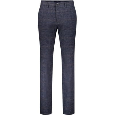 Gardeur Broek Bono Business Hero Soft Touch Check Wool-Look Midden Blauw / male