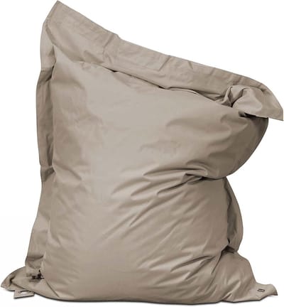 Lege zitzak - XXL hoes - Buiten relaxen - Waterafstotend materiaal - 140 x 120 cm - Taupe
