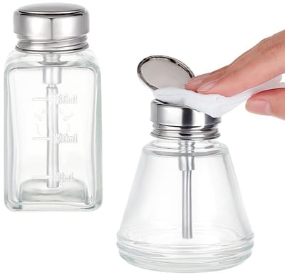 Dailygoody - Pompdispenser - Nagellakremover - Helder - Lege glazen fles - Navulbaar - Geschikt voor volwassenen - 2 stuks