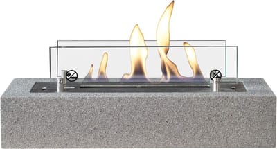 Xaralyn Bio-ethanol tafelhaard - Cuneo - betonlook - 2KW verwarming - binnen en buiten - echte vlammen
