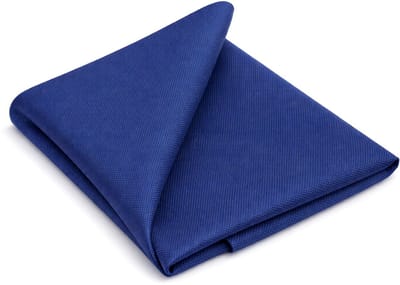 Suitable Zijde Pochet Donkerblauw (navy) - Maat - Heren - Pochetten gemaakt van zijde - 25x25 cm