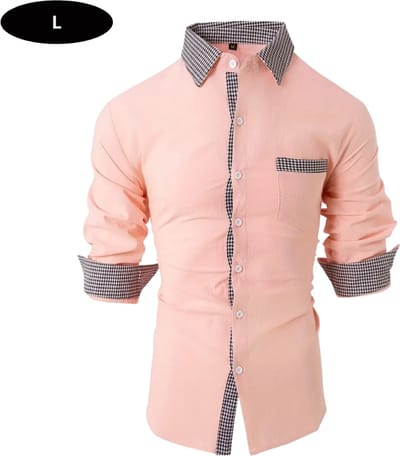 Bovista Overhemd Heren - Volwassenen - Lange Mouwen - Strijkvrij - Lange Mouw - Roze - Maat L