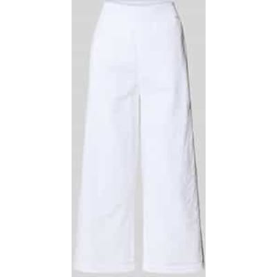 Wide leg stoffen broek met broderie anglaise