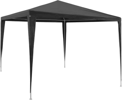 Tuinfeest Tent - Partytent Gazebo - Buitenfeesten Organiseren - UV Waterbestendig PE - 3 x 3 m - Antraciet