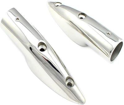 Leuning Eindstuk - Reling Accessoire - Terras Afwerking - 5 1/2 Graden - 22 mm Buis - Roestvrij Staal