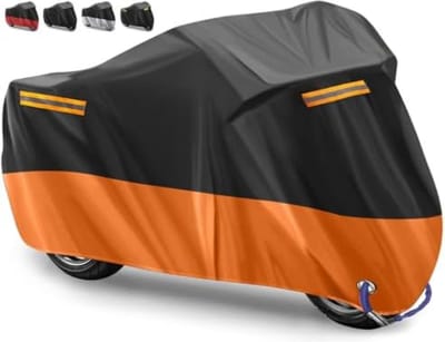 Motorhoes Waterdicht Buiten - Motorhoes voor Buiten - Motorhoezen - Motor Hoes Buiten - 265 x 105 x 125 cm/Oranje