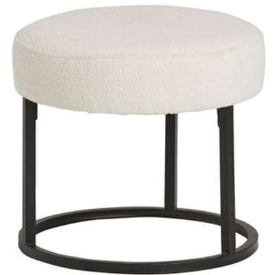 Escabel poef - Ø45 - Alpine - Ivory - Unique Collection