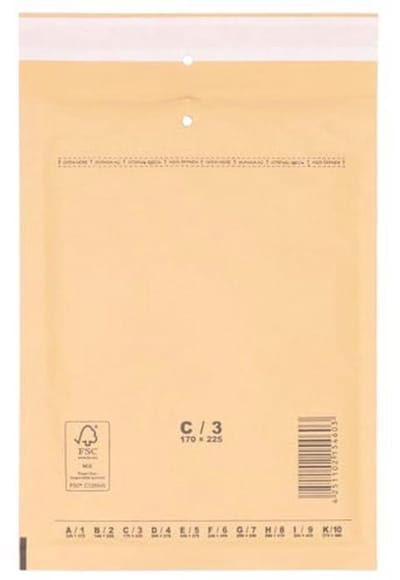 400 Luchtkussenzakken C3 170 x 225 mm - Bruine Verpakkingen voor Veilige Verzending