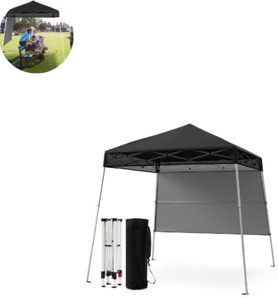 Partytent opvouwbaar - Paviljoen - 2x2 - Easy up - Waterdicht - met Zijwanden - Weerbestendig - Zwart