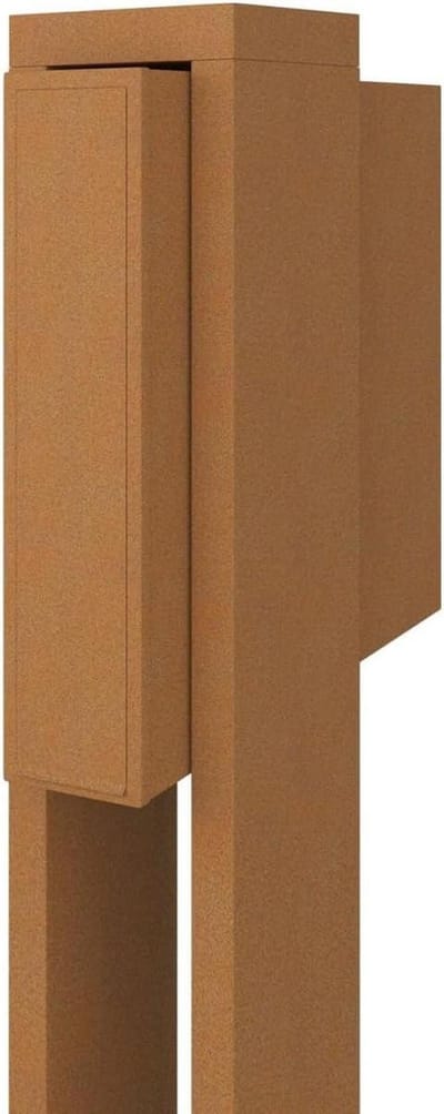 Brievenbus Staand - Postbus Design - Post Ontvangen - Inclusief Slot - 130 cm Hoog - Roestkleurig