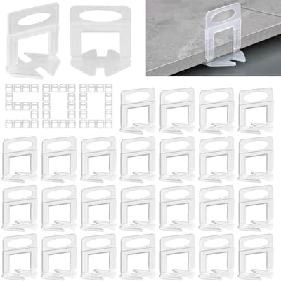 Dailygoods - 500 Stuks Nivelleringssysteem 3 mm - Tegelkruisjes en Treklipjes voor Wand- en Vloertegels - Afstandhouders en Leghulp met Clips