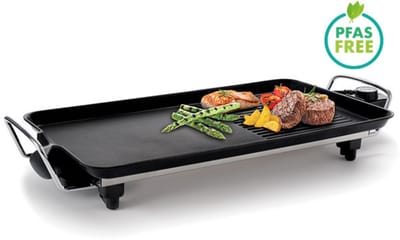 FRITEL Grill Teppanyaki GT 1375 - Grill & Teppanyaki Bakplaat - PFAS vrij - Elektrische Grillplaat 48x20 cm - 1360W - 5 Temperatuurstanden - Voor 1-2 Personen