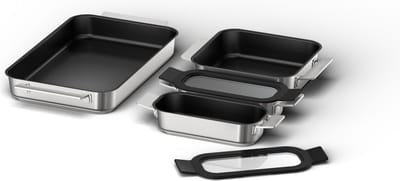 Siemens HZ9FF040 - Flex pannenset voor inductiekookplaat - 4 stuks - Anti-aanbaklaag - Ovenbestendig - PFAS-vrij
