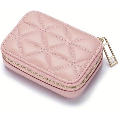 Draagbare Leren Cosmetische Tas Mini Lippenstift Envelop Mode Portemonnee met Make-up Spiegel