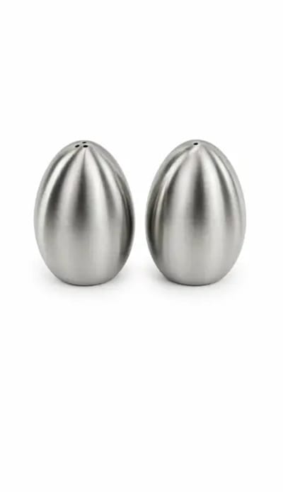 Lunar – zout- en peperstrooierset – RVS – modern minimalistisch – mat RVS – set van 2