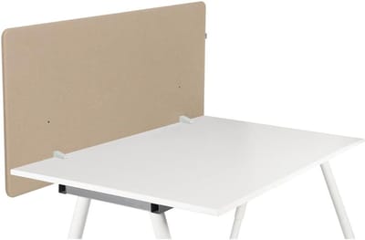 Tafelverdeler - Bureau Divider - Werkplek Afscheiding - Eenvoudige Bevestiging - 120 x 62 cm - Beige