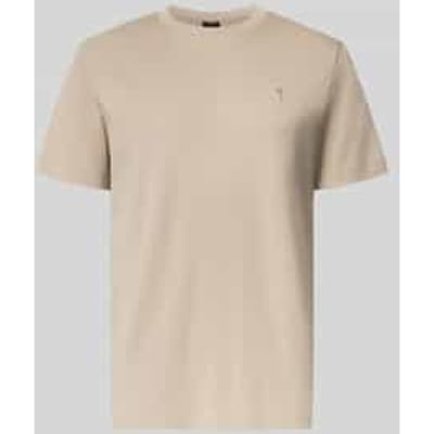 T-shirt met ronde hals en Gestikt logo