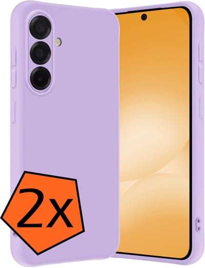 Hoes - 2 Stuks - Geschikt voor Samsung Galaxy A56 - Sterk & Shockproof - Case Siliconen - Back Cover - Telefoon Hoes - Lila