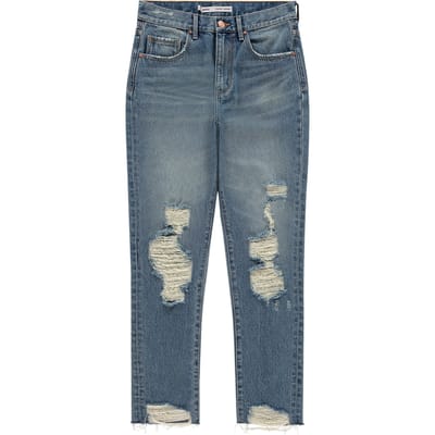 RAIZZED Oceans Cropped Jeans Mid Blue Stone Maat: W28 | Skinny Jeans Outlet | Dames | Blauw