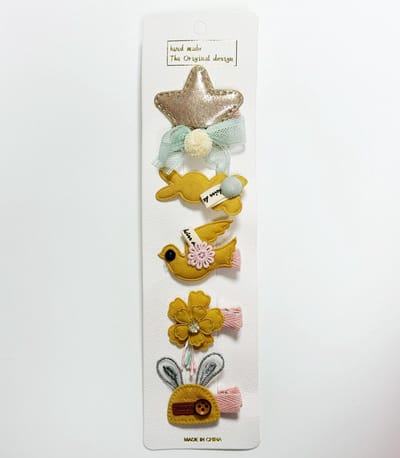DW4Trading Baby en Kinder Haarspeldjes - Haarclipjes - Haar Accessoires - Set van 5 Stuks Type 1