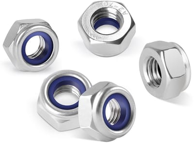 Cosensi - Nylon M6 - zelfborgende moeren - hex moer - Antivibratie - Geschikt voor schroeven en bouten