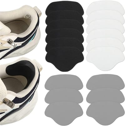 18x Zelfklevende Schoenreparatie Patches voor Hiel en Gaten - Reparatiekit voor Sneakers, Laarzen en Hakken (Zwart, Wit, Grijs)