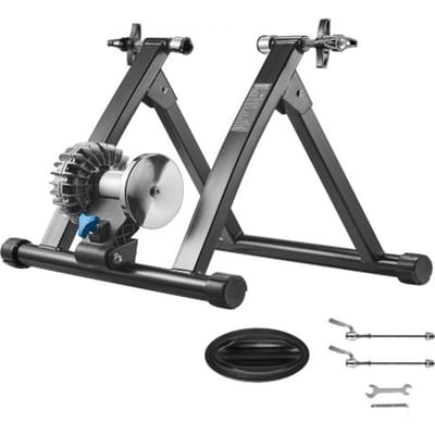 VEVOR fietstrainer voor wielen van 660,4-736,6 mm / 700C, opvouwbare fietstrainer voor thuis met snelspanner en voorwielsteun, draagvermogen van 150 kg, fietstraining voor thuis