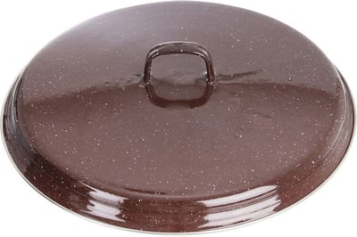 Deksel Geëmailleerd Bruin BROWN 32 cm - Pannendeksel - Pandeksel - Potdeksel