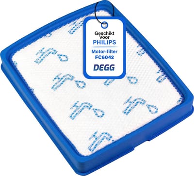 DEGG® - Filter geschikt voor Philips - FC6042 - Power pro expert series - Alternatief voor het origineel FC6042/01 en FC8003/01 - Wasbaar - Duurzaam - Premium Kwaliteit