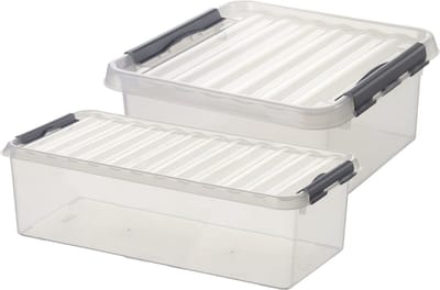 Sunware opbergboxen set 6x stuks in 9.5L en 18L kunststof met deksel
