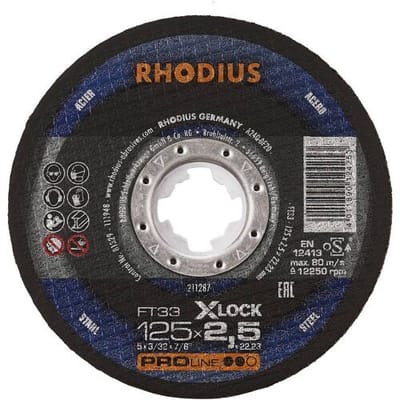 Rhodius FT33 X-LOCK 211287 Doorslijpschijfset 25 stuk(s) Staal