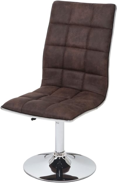 Set van 2 eetkamerstoelen MCW-C41, keukenstoel, in hoogte verstelbaar en draaibaar, stof/textiel MVG ~ vintage donkerbruin