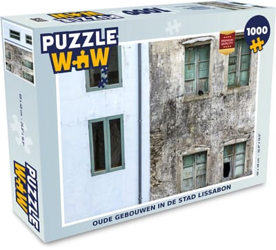 Puzzel Oude gebouwen in de stad Lissabon - Legpuzzel - Puzzel 1000 stukjes volwassenen