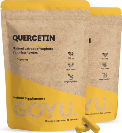 GOYU Quercetine 500 mg Combideal 2x 60 Capsules - Vegan - Zonder toevoegingen - Lab getest - 60 dagen voorraad per zakje