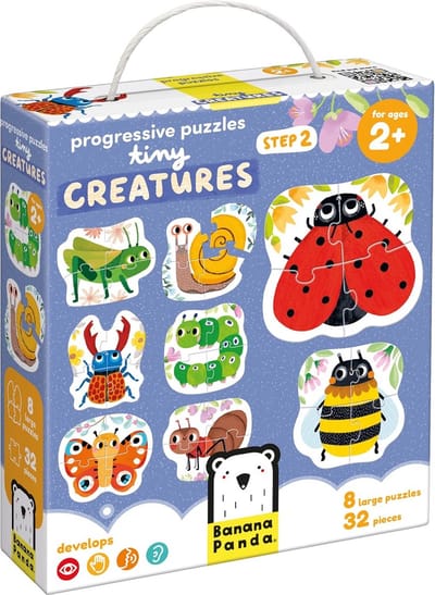Stap voor Stap Kleine Dierentjes Puzzel voor Peuters vanaf 2 jaar