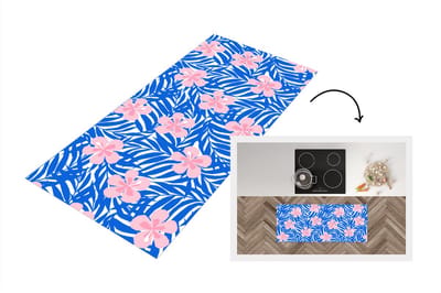 Keukenloper - Loper keuken - Hawaii - Bloesem - Tropisch - Patronen - 120x50 cm - Keukenloper vinyl