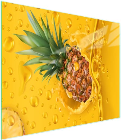 TMK ArtDeko - Snijplank Glas - 52x30 cm - Ananas - Antislip