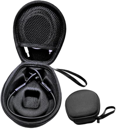 Hoofdtelefoonhoes - Harde hoes - Beschermhoes - Opberghoes voor hoofdtelefoon - Zwart - Reishoes - Compatibel met Aftershokz, Trekz, Air, Aeropex - ANMI