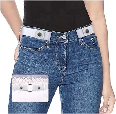 Elastische riem voor dames en heren, verstelbare stretchriem zonder gesp voor jeans en broeken