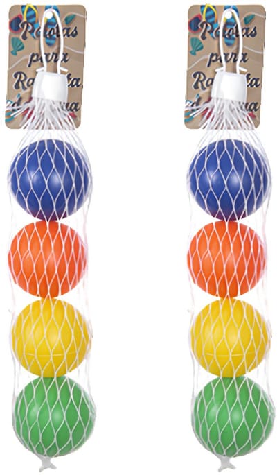 Beachballetjes - multi gekleurd - 40 mm - Set van 8x stuks - premium - strand