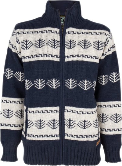 Gebreid Wollen Heren/Uni Vest van Schapenwol Thin PolyesterFleece en hoge kraag - SHAKALOHA - M Pine M