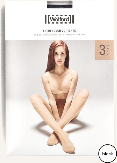 WOLFORD Satin Touch 20 Tights 3 Pack Beenmode Dames - Zwart - Maat XS