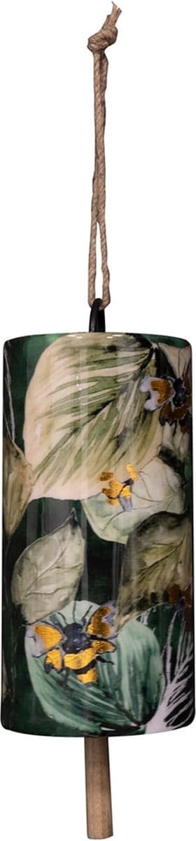 TS Collection - Windgong Bee green - 10x23 - Metaal & Epoxy - Exclusieve woonitems voor binnen - Handgemaakt - Unieke print - Designed by Lammie