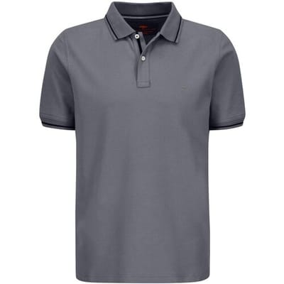 Fynch-Hatton Polo Modern Subtle Contrast Soft Supima Cotton Piqué Navy / male