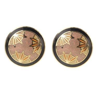 Behave - Oorstekers dames - zwart en bruin - 2,5 cm