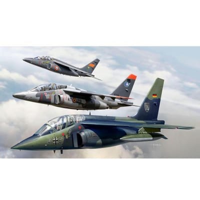 Revell Modelbouwpakket Militaire voertuigen - 03810 50th Anniversary - Alpha Jet Planes - 3 Kits! Plastic - 1:144 - Modelbouw