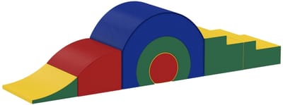 YYchan Foam Blokken - 5-delige Softplay Speelset - Klimblokken voor Peuters - 181 cm Groot Parcours - Kunstleer & EPE-schuim - Meerkleurig