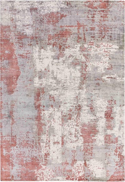 Easy Living - Gatsby-red Vloerkleed - 160x230  - Rechthoek - Laagpolig Tapijt - Landelijk - Grijs, Rood