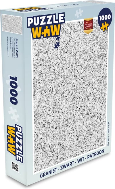 Puzzel Graniet - Zwart - Wit - Patroon - Grijs - Legpuzzel - Puzzel 1000 stukjes volwassenen